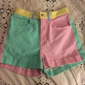 American Apparel Colorblock Shorts